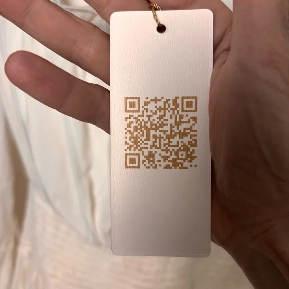 Belle Pogue White Smocked Waist Peasant Blouse Bell Sleeve Festival Top Sz 2XL - Picture 10 of 13